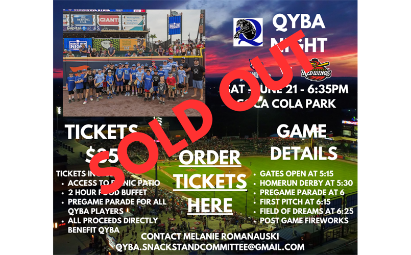 QYBA Night at Coca Cola Park 6/21/25