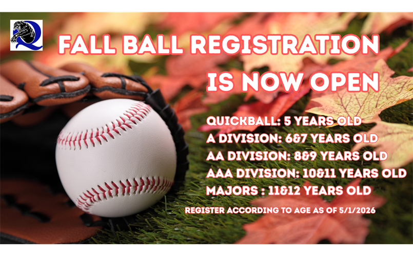 Fall Ball Registration is NOW OPEN!